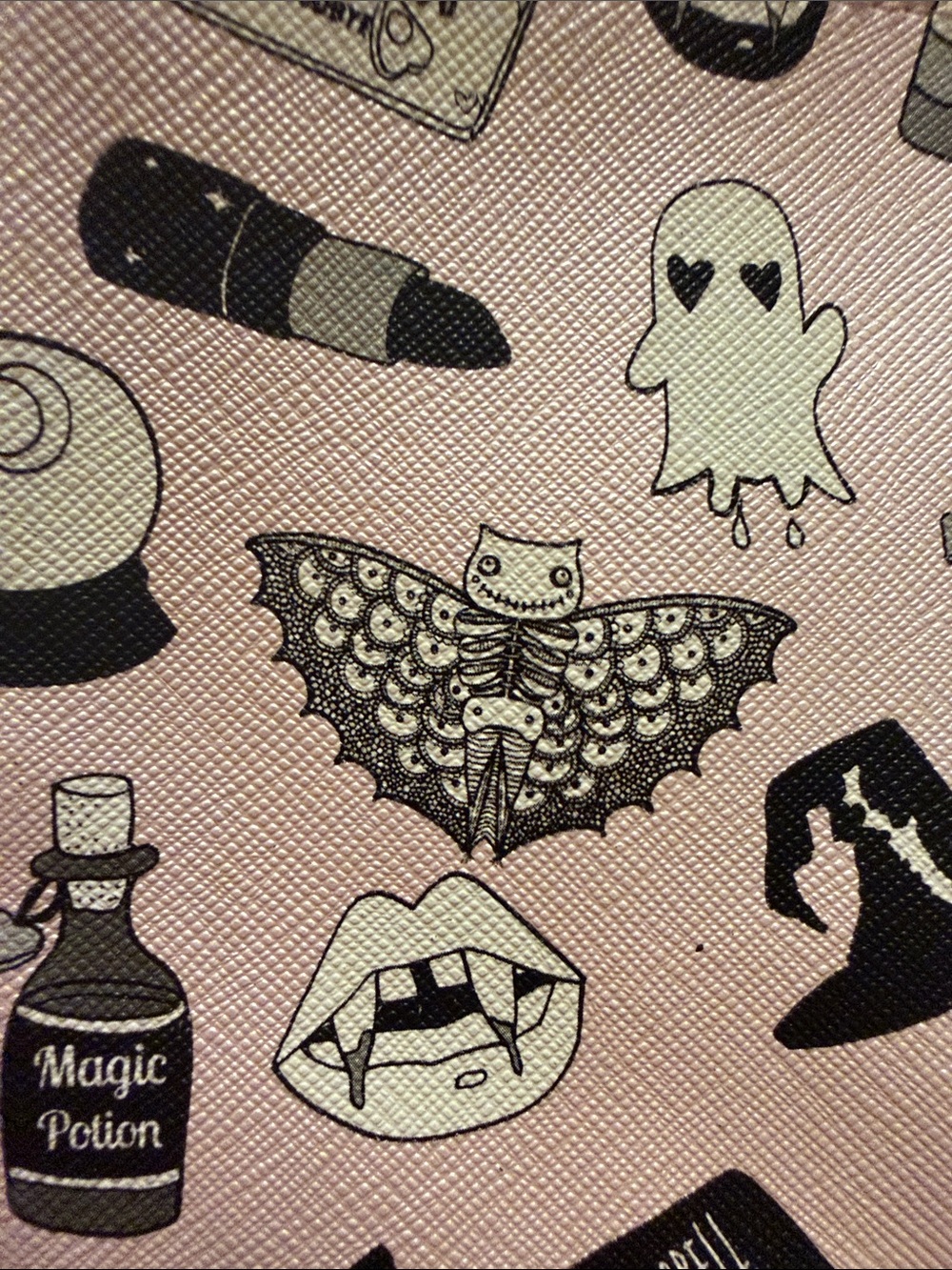 Ipsy x Valfre Limited Edition Halloween Pink Witchy Cosmetic Pouch Makeup Bag - Picture 5 of 9